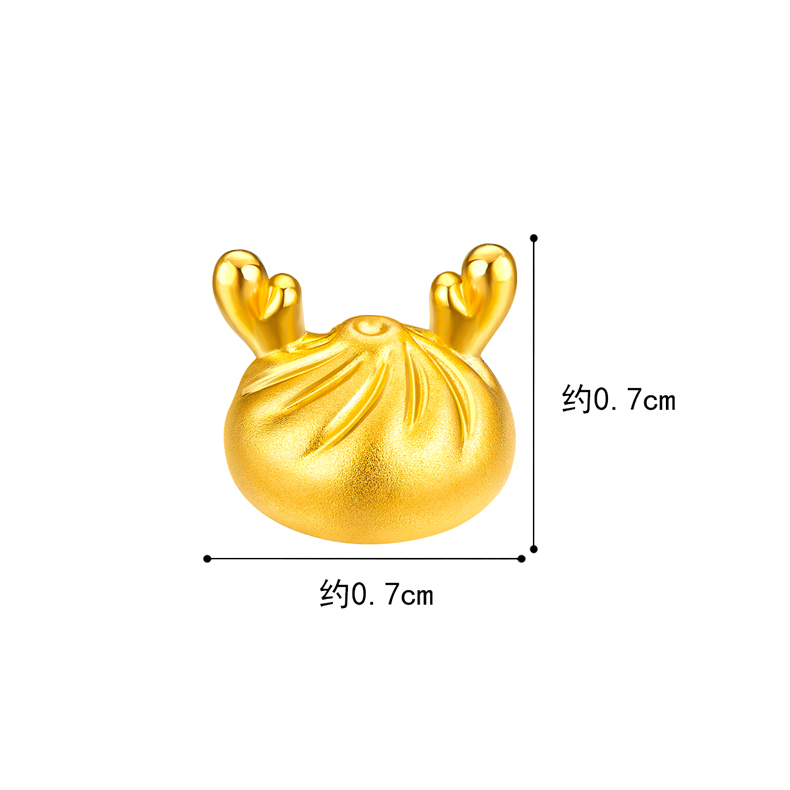 六福珠宝小龙包黄金摆件生肖收藏纪念工艺品足金定价HXA1TBA0012